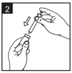 Figur 2: Injicera luft in i injektionsflaskan