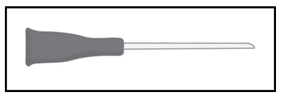 En trubbig 18 G-nål för injektionsflaskan