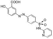 Bild på kemisk struktur för Sulfasalazin