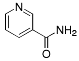 Bild på kemisk struktur för Nikotinamid