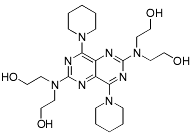 Bild på kemisk struktur för Dipyridamol