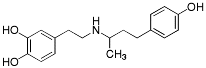 Bild på kemisk struktur för Dobutamin
