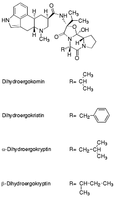 Bild på kemisk struktur för Kodergokrinmesilat