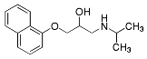 Bild på kemisk struktur för Propranolol