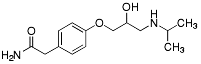 Bild på kemisk struktur för Atenolol