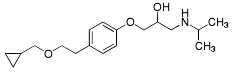 Bild på kemisk struktur för Betaxolol