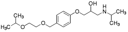 Bild på kemisk struktur för Bisoprolol