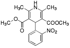 Bild på kemisk struktur för Nifedipin