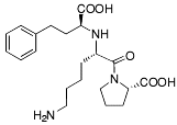 Bild på kemisk struktur för Lisinopril (vattenfri)
