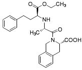 Bild på kemisk struktur för Kinapril