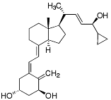 Bild på kemisk struktur för Kalcipotriol (vattenfri)