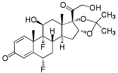 Bild på kemisk struktur för Fluocinolonacetonid
