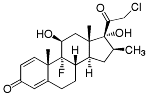 Bild på kemisk struktur för Klobetasol