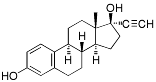 Bild på kemisk struktur för Etinylestradiol