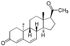 Bild på kemisk struktur för Dydrogesteron