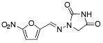 Bild på kemisk struktur för Nitrofurantoin (vattenfri)