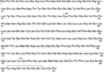 Bild på kemisk struktur för Somatropin