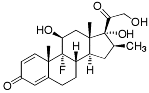 Bild på kemisk struktur för Betametason