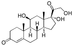 Bild på kemisk struktur för Hydrokortison