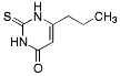 Bild på kemisk struktur för Propyltiouracil
