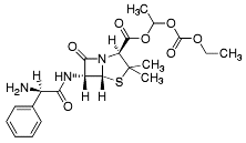 Bild på kemisk struktur för Bakampicillin