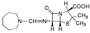 Bild på kemisk struktur för Mecillinam