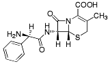 Bild på kemisk struktur för Cefalexin (vattenfri)