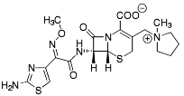 Bild på kemisk struktur för Cefepim