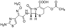Bild på kemisk struktur för Cefotaxim