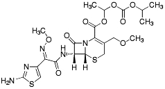 Bild på kemisk struktur för Cefpodoxim