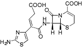 Bild på kemisk struktur för Ceftibuten (vattenfri)