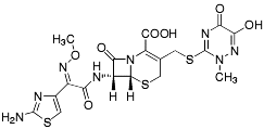 Bild på kemisk struktur för Ceftriaxon