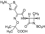 Bild på kemisk struktur för Aztreonam