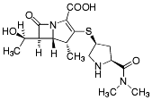 Bild på kemisk struktur för Meropenem (vattenfri)