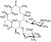Bild på kemisk struktur för Erytromycin