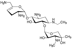 Bild på kemisk struktur för Netilmicin