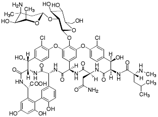 Bild på kemisk struktur för Vankomycin