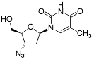 Bild på kemisk struktur för Zidovudin