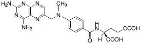 Bild på kemisk struktur för Metotrexat