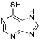 Bild på kemisk struktur för Merkaptopurin (vattenfri)