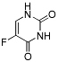 Bild på kemisk struktur för Fluorouracil