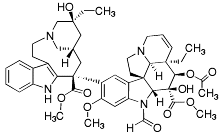 Bild på kemisk struktur för Vinkristin