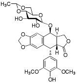 Bild på kemisk struktur för Etoposid