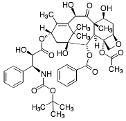Bild på kemisk struktur för Docetaxel (vattenfri)