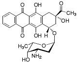 Bild på kemisk struktur för Idarubicin
