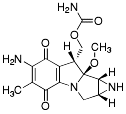 Bild på kemisk struktur för Mitomycin