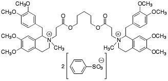 Bild på kemisk struktur för Atrakurium