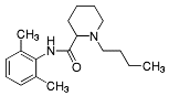 Bild på kemisk struktur för Bupivakain