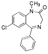 Bild på kemisk struktur för Diazepam