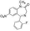 Bild på kemisk struktur för Flunitrazepam